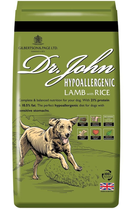 Dr John Hypoallergenic Lamb with Rice & Veg 12.5kg