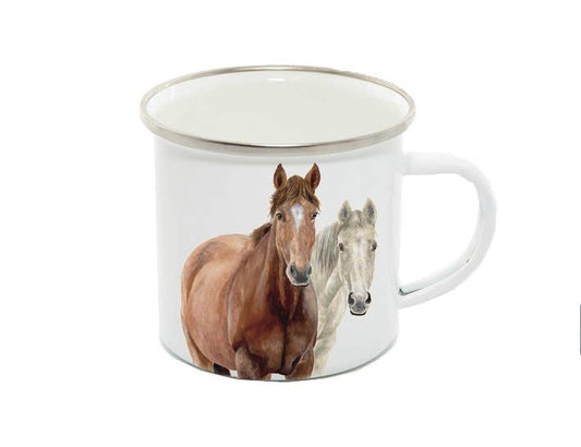 Enamel Mug, Horses, Ponies, Ash & Star