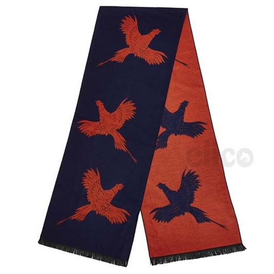 Elico Scarf - Pheasant Navy/Orange