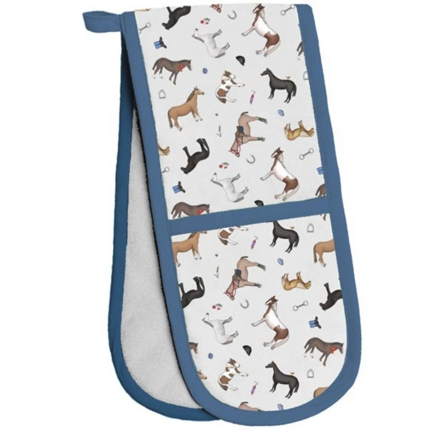 Elico Double Oven Gloves: Horses